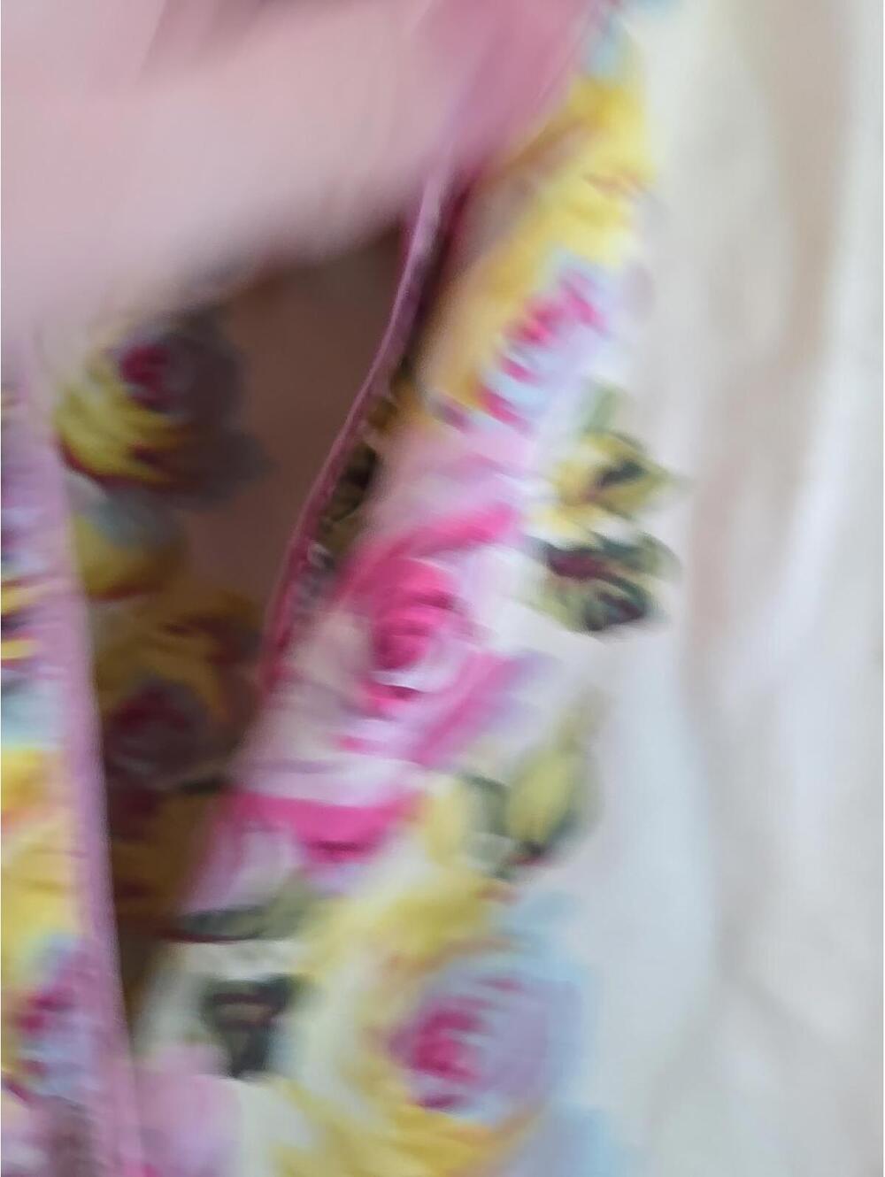 Vtg Nick & Nora 100% Silk Sleep Wear Button Down Womens sz m floral rose Yellow - Picture 2 of 5